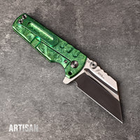 ARTISAN CUTLERY PROPONENT 1820G-CPU/CGN S35VN Blade Crystal Titanium Handle Folding Knife(Prototype)