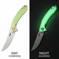 CJRB Gobi Flipper & Liner Lock G10(Glow In the Dark) Handle (3.5'' Stone Wash AR-RPM9 Blade) J1906-GD
