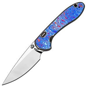 CJRB Building the Feldspar: Titanium Damascus Top-Framelock Deluxe - Product view 1