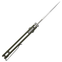 CJRB Bolt Thumbs Stud Recoil Lock Knife Green G10 Handle (3.25'' Stone Wash AR-RPM9 Blade) J1960-GN