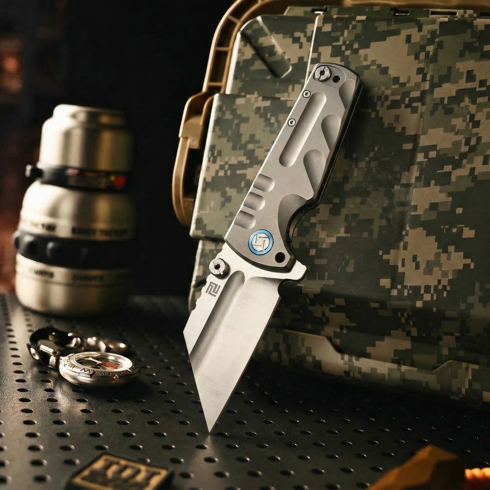 Artisan Cutlery Proponent ATZ-1820G S35VN Blade Titanium Handle Folding Knives