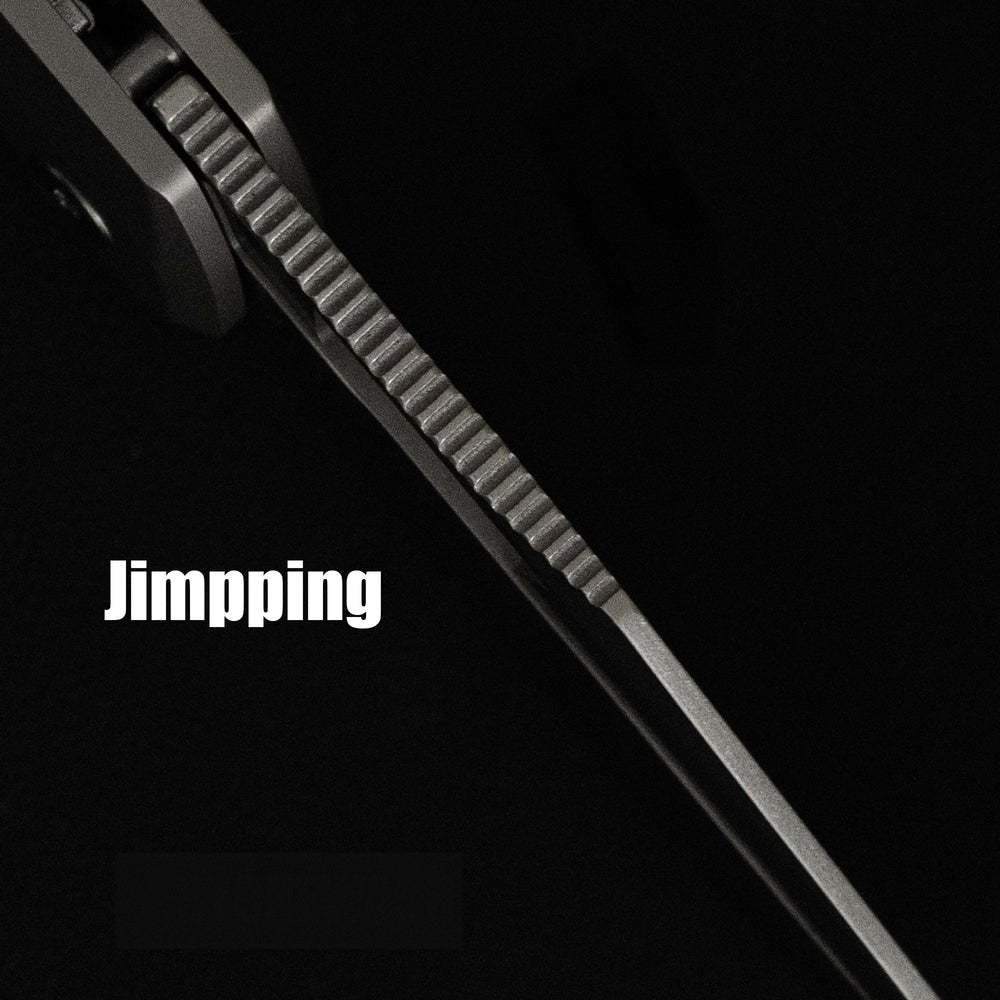 ArtisanCutlery Mousebird Thumb Hole Top Liner Lock EDC Knife Titanium Handle Titanium Clip(3'' S35VN Stone Wash Blade ) 1889G-GY