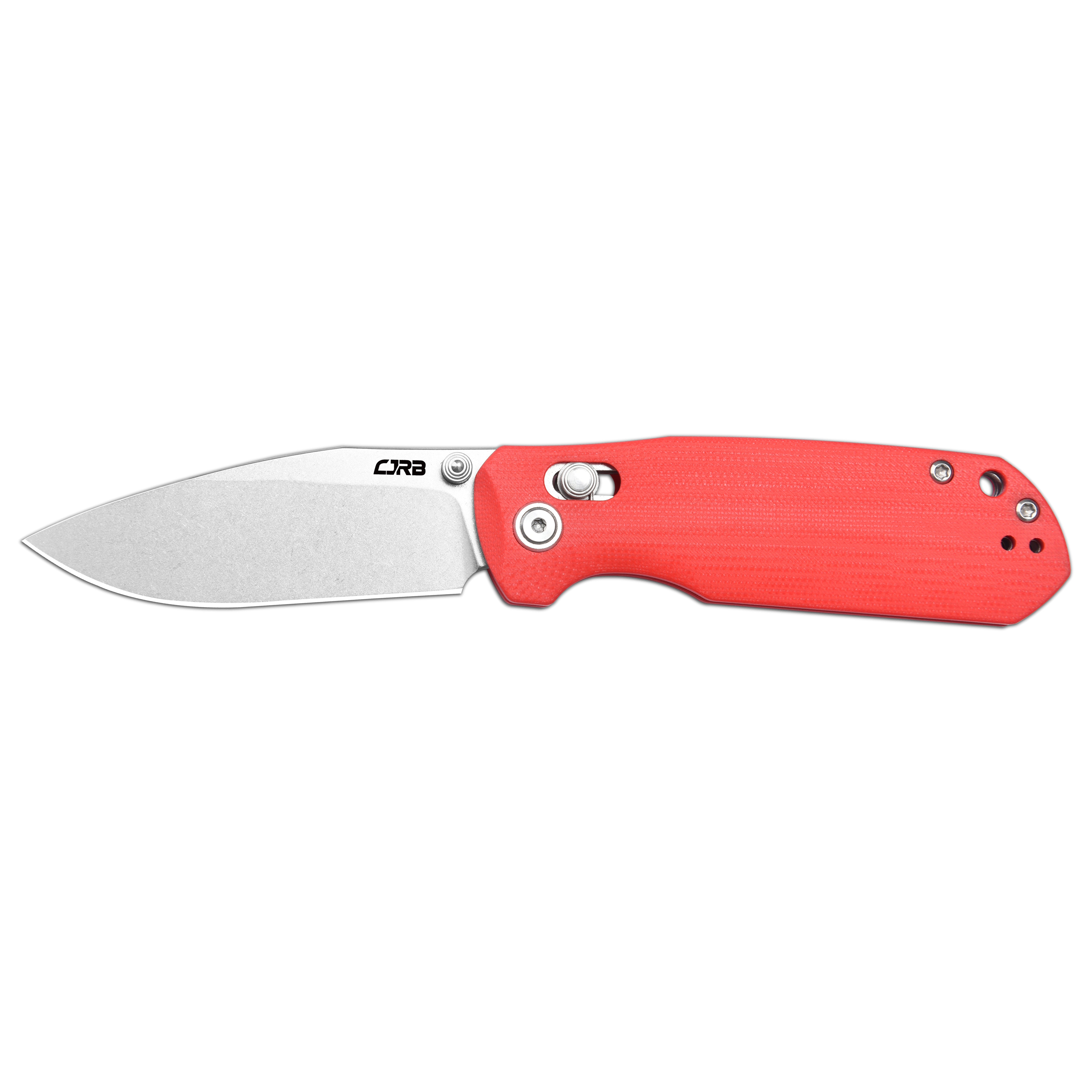CJRB Maximal Crossbar Lock Knife Red G10 Handle (2.95'' S