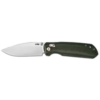 CJRB Mega Maximal Thumb Stud & Crossbar Lock Knife Green Micarta Handle(3.43'' AR-RPM9 Steel Stone Wash Blade) J1954L-MGN
