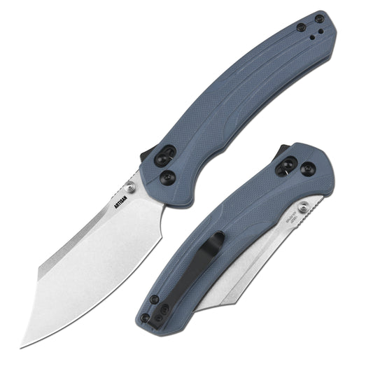 ArtisanCutlery Simoon ATZ-1882 AR-RPM9 Steel Blade G10 Handle Folding Knives Blue