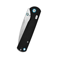 CJRB Latitude Thumb Stud & Top Liner Lock EDC Knife Black G10 Handle(3.47'' AR-RPM9 Steel Stone Wash Blade) J1975-BK