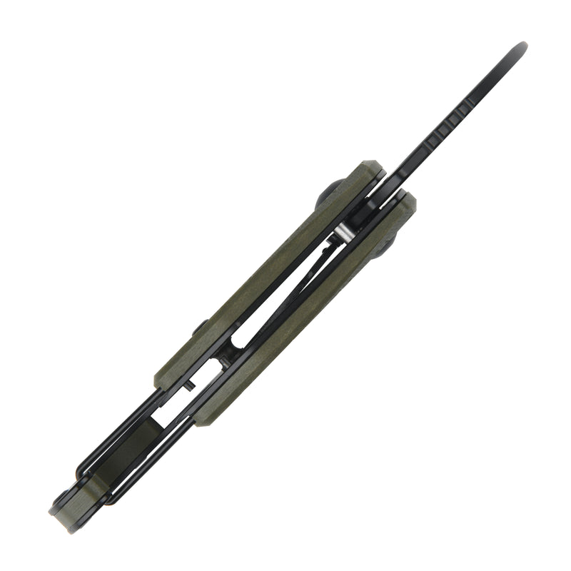 CJRB Anansi J1964 AR-RPM9 Steel Blade G10 Handle Folding Knives Green G10 Handle/Black PVD Finish