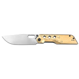 Artisan Cutlery Beest ATZ-1878P AR-RPM9 Blade Brass Handle Folding Knives