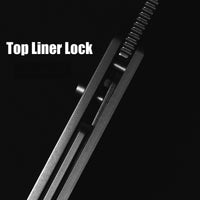 ArtisanCutlery Mousebird Thumb Hole Top Liner Lock EDC Knife Titanium Handle Titanium Clip(3'' S35VN Stone Wash Blade ) 1889G-GY