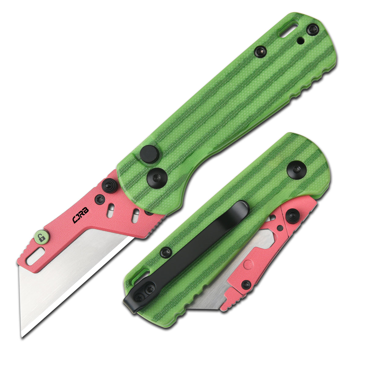 CJRB Boxer J1967 G10 Handle Folding Utility Knife, with 10 Extra Blades