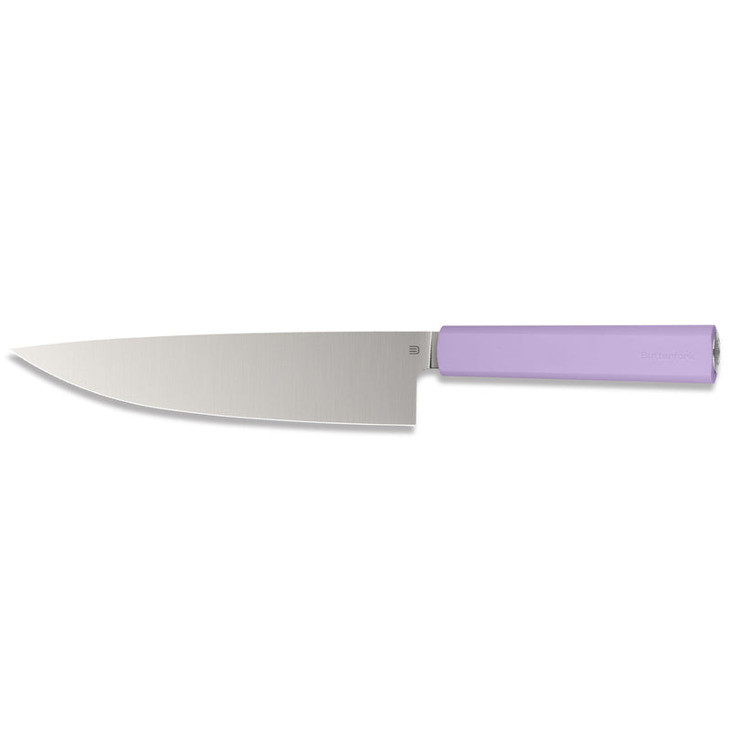 Butterfork Purest 8” Chef's Knife, AR-RPM9 Stainless Steel, Replaceable ABS Handle, Mist Violet