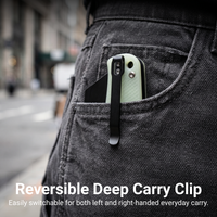 CJRB Crag Liner Lock & Flipper G10(Glow In the Dark) Handle (3.43'' AR-RPM9 Black PVD Coating Blade) J1904-BGD