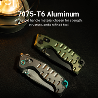 CJRB Doubletap Thumb Stud & Recoil Lock V2 Tatical Knife Gray 7075-T6 Aluminum Handle(3.86'' D2 Stone Wash Blade) J1970-GAL (Exclusive)