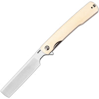 ArtisanCutlery Orthodox V2 Flipper & Liner Lock Knife Bovine Bone Handle (3.54'' Sand Polish CPM S45VN Blade) 1883G-BB
