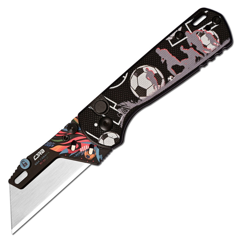 CJRB Boxer J1967 G10 Handle Folding Utility Knife, with 10 Extra Blades, Match Night Black Edition (Exclusive) J1967-BWC