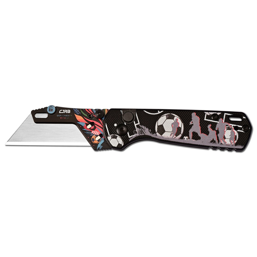 CJRB Boxer J1967 G10 Handle Folding Utility Knife, with 10 Extra Blades, Match Night Black Edition (Exclusive) J1967-BWC