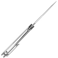 Artisan Cutlery Keras Liner Lock Front Flipper Knife Titanium Handle (3.31'' Stone Wash S35VN Blade) 1880G-GY