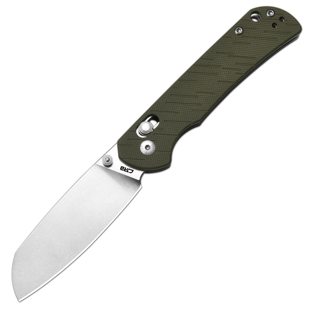 CJRB Lyrid J1953 AR-RPM9 Steel Blade G10 Handle Folding Knives - Stone Wash/Green G10 (J1953-GN)