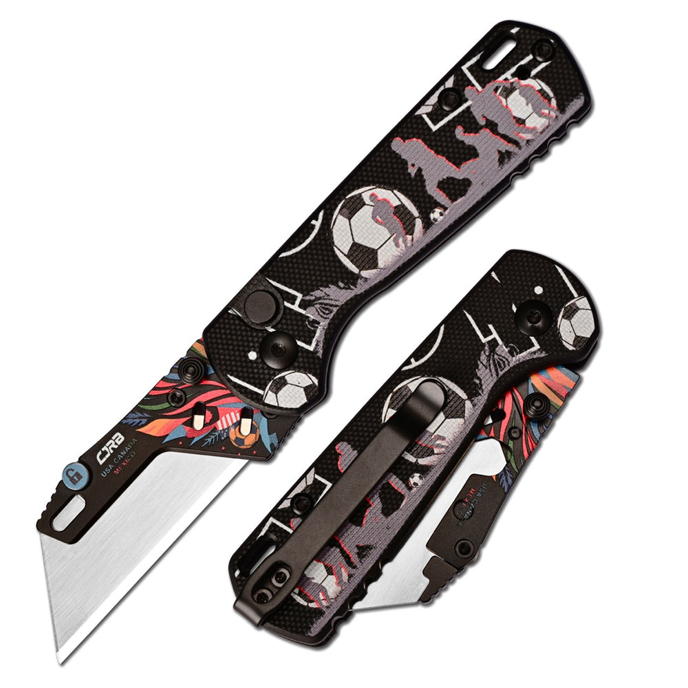 CJRB Boxer J1967 G10 Handle Folding Utility Knife, with 10 Extra Blades, Match Night Black Edition (Exclusive) J1967-BWC