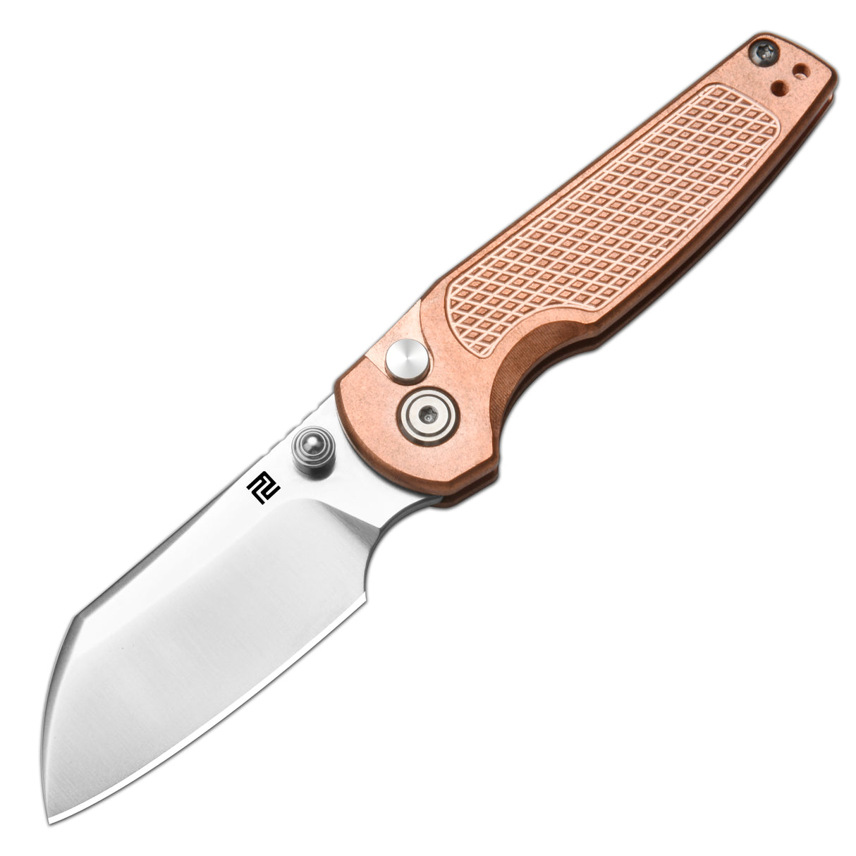 Artisan Cutlery Cleo 1871G-CO CPM S90V Blade Copper Handle Folding Knives