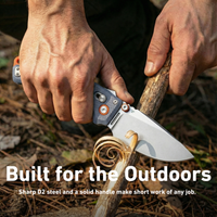 CJRB Doubletap Thumb Stud & Recoil Lock V2 Tatical Knife Blue G10 Handle(3.86'' D2 Stone Wash Blade) J1970-BU