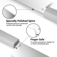 Butterfork Purest 8” Chef's Knife, AR-RPM9 Stainless Steel, Replaceable ABS Handle, Light Grey