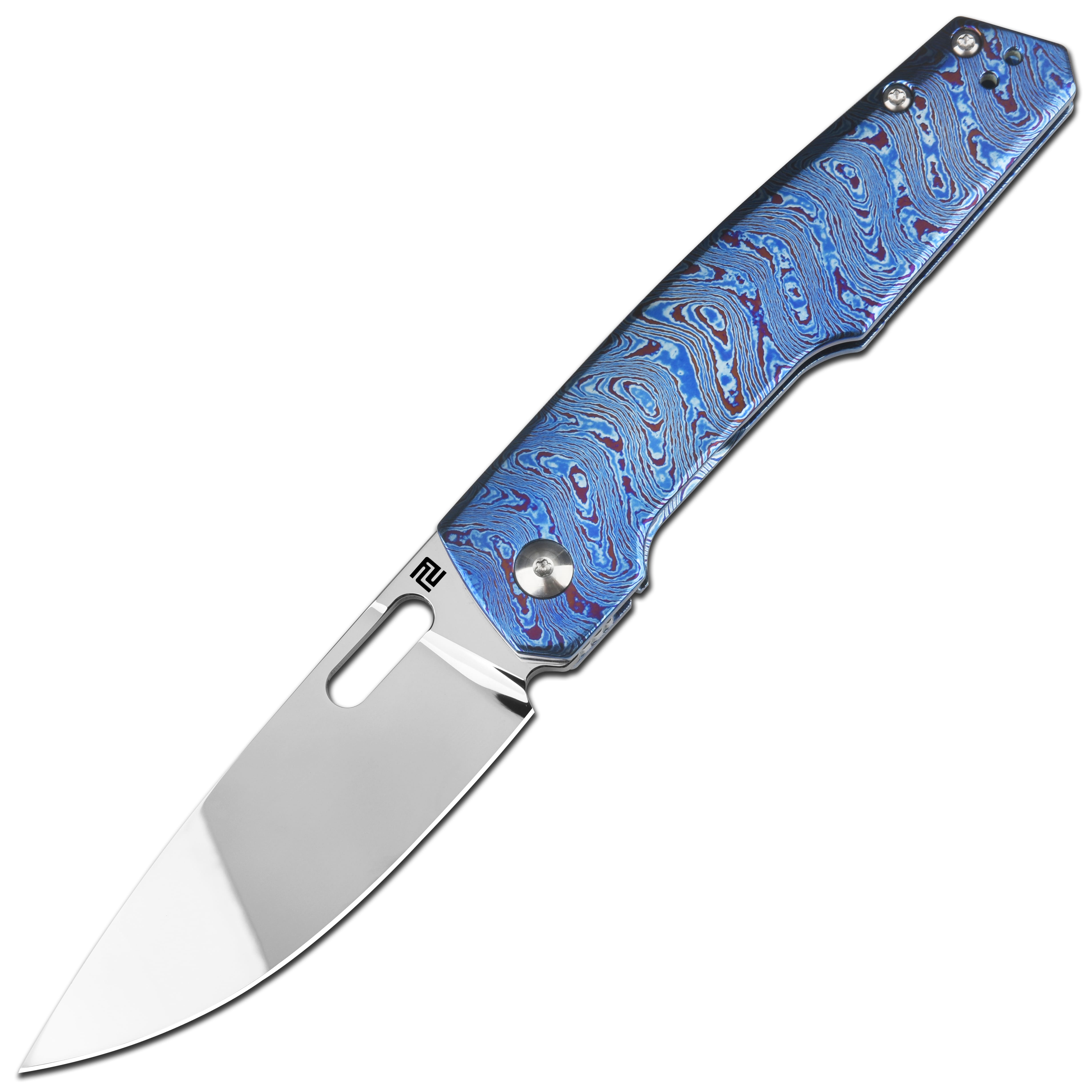 ArtisanCutlery Butcherling ATZ-1881 Titanium Handle Folding Knives