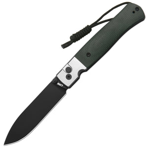 Cjrb Glacier Button Lock Knife Smooth Steel + Micarta Handle (3.54'' Black Pvd Coating Ar-rpm9 Blade) J1961-bmgn - cjrb gl...