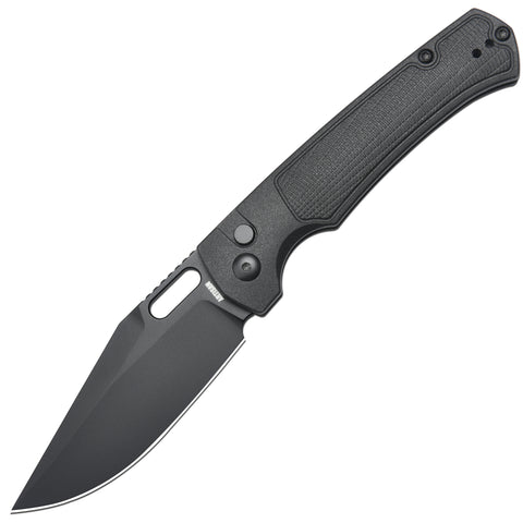 ARTISAN CUTLERY REVEL Button Lock Knife Black FRN Handle (3.54'' Black PVD Coating AR-RPM9 Blade) 1867P-BBK