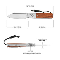 Artisan Cutlery Holm 1875P AR-RPM9 Steel Blade Red Wood Handle Folding Knives