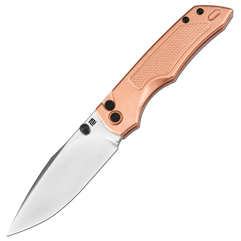 Artisancutlery Wizard Atz-1870g S90v Steel Blade Copper Handle Folding Knives - artisancutlery wizard