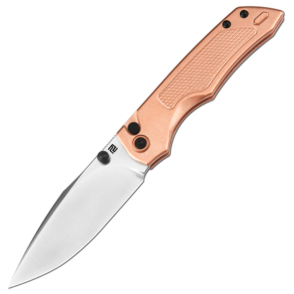 ArtisanCutlery Wizard ATZ-1870G S90V Steel Blade Copper Handle Folding Knives