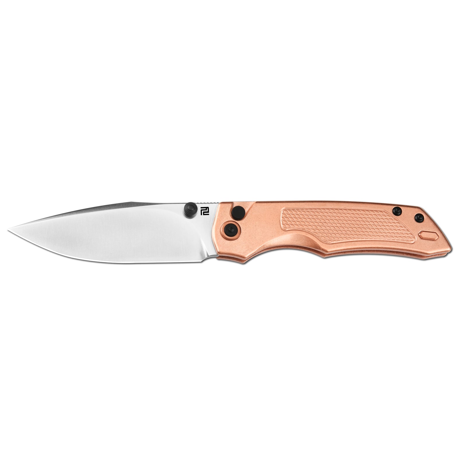 ArtisanCutlery Wizard ATZ-1870G S90V Steel Blade Copper Handle Folding Knives