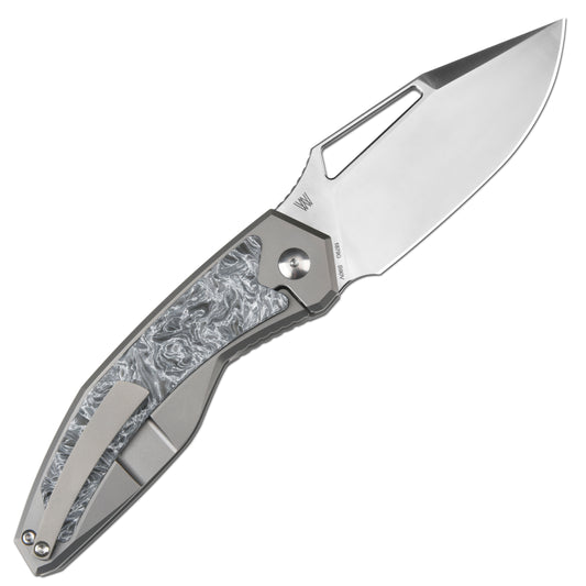 ArtisanCutlery Fragarach ATZ-1879G S90V Blade Titanium Handle Folding Knives Sand Polish + Dark Matter Polar