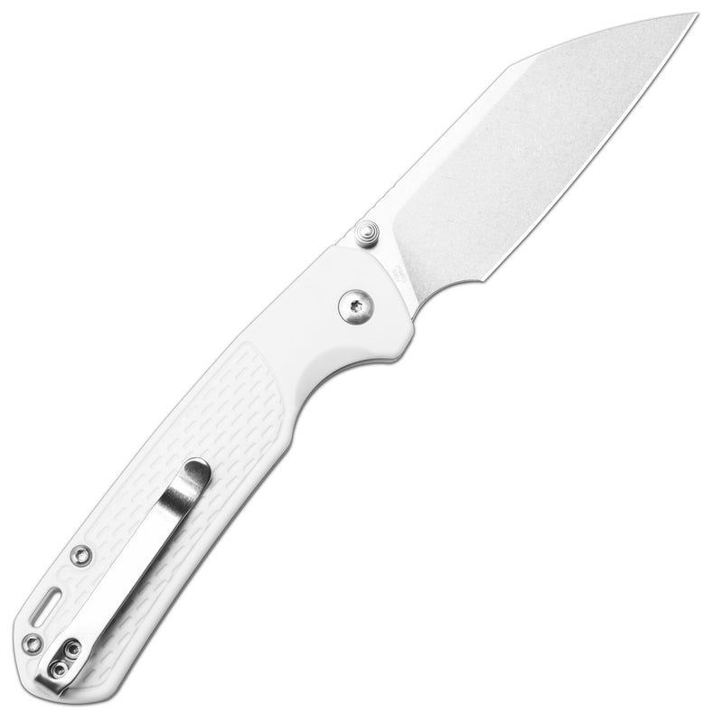 CJRB Pyrite-Light J1945 CPM S90V Steel Light Grey FRN Handle Folding Knives