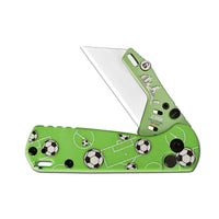 CJRB Boxer J1967 G10 Handle Folding Utility Knife, with 10 Extra Blades, Soccer Field Green Edition (Exclusive) J1967-GWC