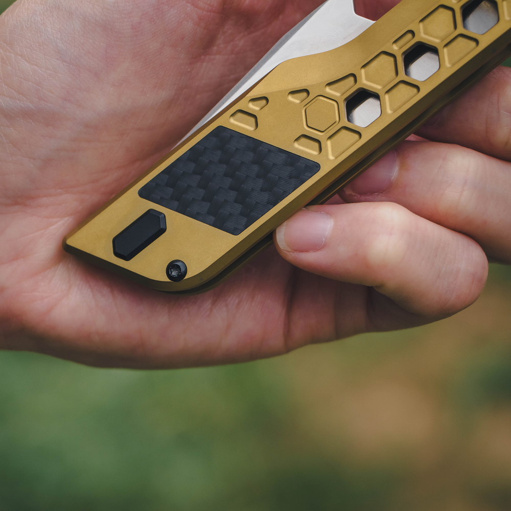 ArtisanCutlery Beest ATZ-1878G S35VN Blade Titanium Handle Folding Knives Gold