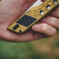 ArtisanCutlery Beest ATZ-1878G S35VN Blade Titanium Handle Folding Knives Gold