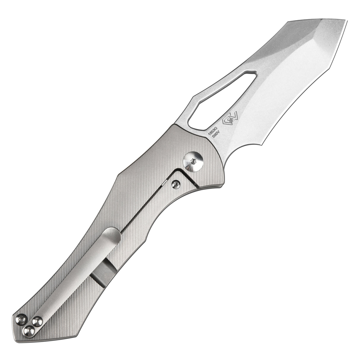 ArtisanCutlery Baskin 1853G S90V Blade Titanium Handle Folding Knives
