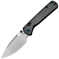 CJRB Latitude Thumb Stud & Top Liner Lock Folding Knife Carbon Fiber Handle (3.47'' Stone Wash CPM S35VN Blade) J1975-CF (Exclusive)