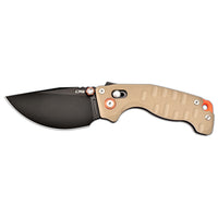CJRB Doubletap Thumb Stud & Recoil Lock V2 Tatical Knife Desert G10 Handle(3.86'' D2 Black PVD Coating Blade) J1970-BDE