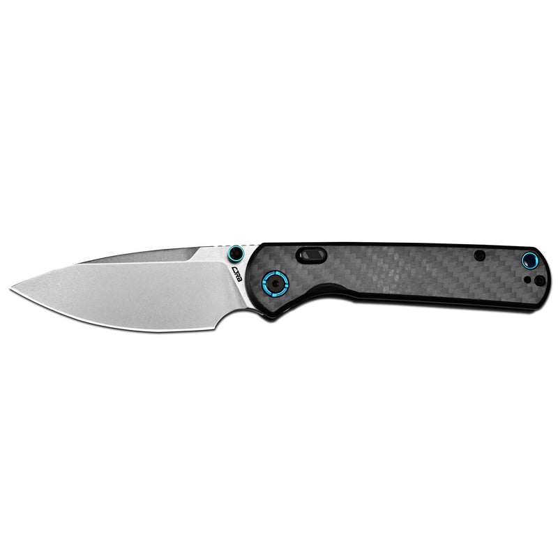 CJRB Latitude Thumb Stud & Top Liner Lock Folding Knife Carbon Fiber Handle (3.47'' Stone Wash CPM S35VN Blade) J1975-CF (Exclusive)
