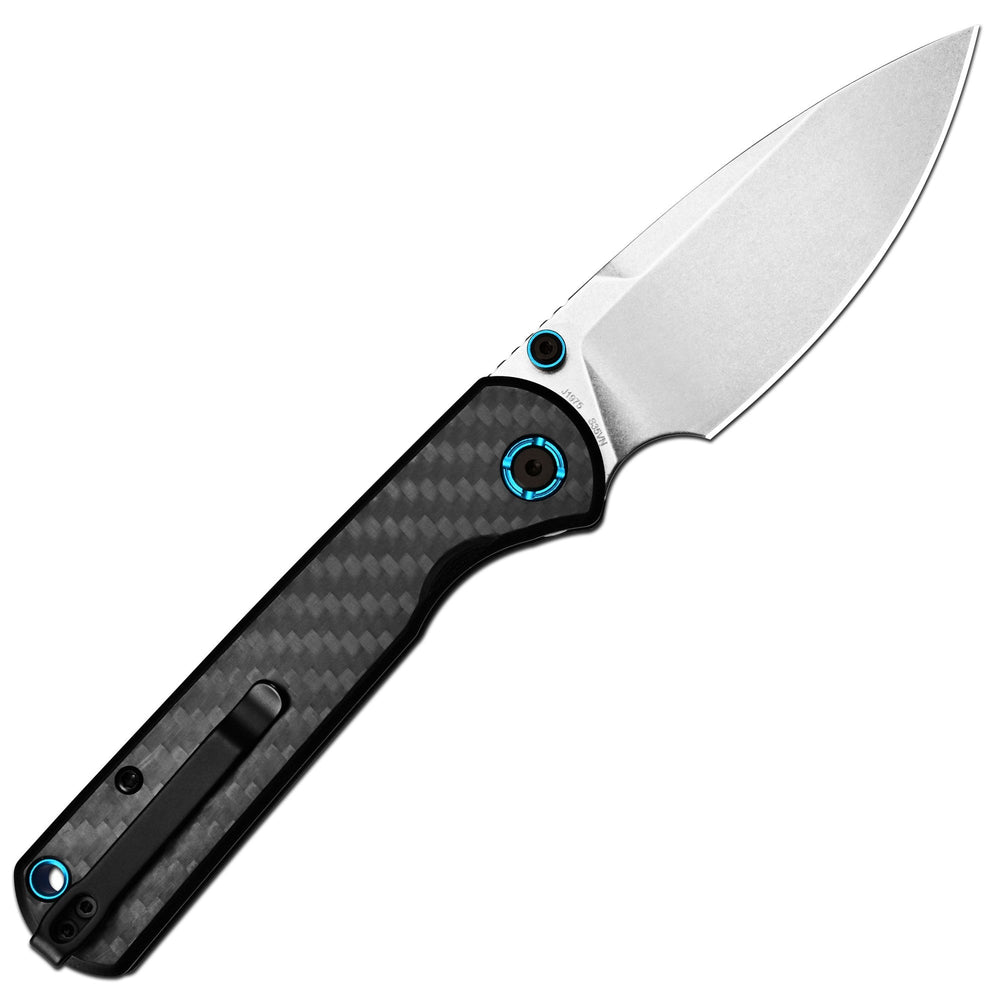 CJRB Latitude Thumb Stud & Top Liner Lock Folding Knife Carbon Fiber Handle (3.47'' Stone Wash CPM S35VN Blade) J1975-CF (Exclusive)