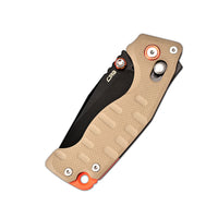 CJRB Doubletap Thumb Stud & Recoil Lock V2 Tatical Knife Desert G10 Handle(3.86'' D2 Black PVD Coating Blade) J1970-BDE