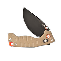 CJRB Doubletap Thumb Stud & Recoil Lock V2 Tatical Knife Desert G10 Handle(3.86'' D2 Black PVD Coating Blade) J1970-BDE