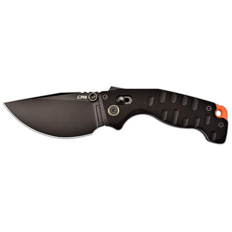 CJRB Doubletap Thumb Stud & Recoil Lock V2 Tatical Knife Black G10 Handle(3.86'' D2 Black PVD Coating Blade) J1970-BBK