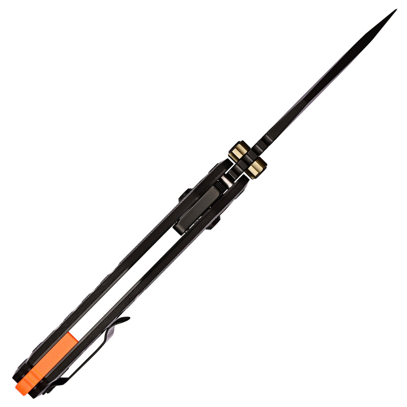 CJRB Doubletap Thumb Stud & Recoil Lock V2 Tatical Knife Black G10 Handle(3.86'' D2 Black PVD Coating Blade) J1970-BBK