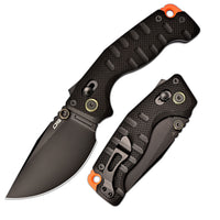 CJRB Doubletap Thumb Stud & Recoil Lock V2 Tatical Knife Black G10 Handle(3.86'' D2 Black PVD Coating Blade) J1970-BBK
