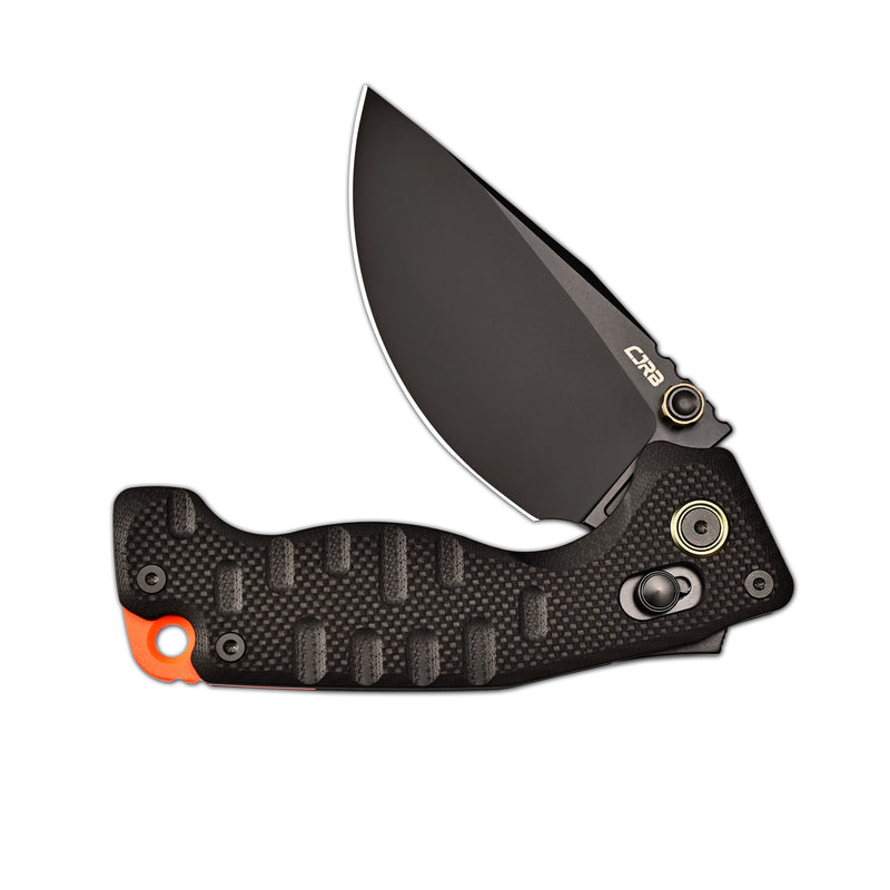 CJRB Doubletap Thumb Stud & Recoil Lock V2 Tatical Knife Black G10 Handle(3.86'' D2 Black PVD Coating Blade) J1970-BBK
