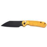 CJRB Pyrite-Light J1945 AR-RPM9 Steel Blade Amber FRN Handle Folding Knives